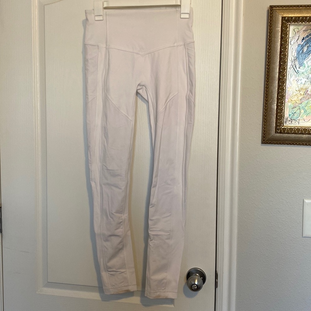 Lululemon All The Right Places high rise white tight 28” size 6
